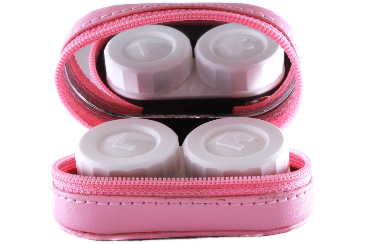  pink contactlenstravelcase